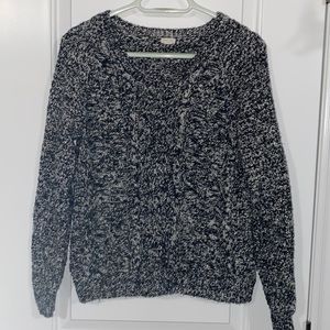 GARAGE Small Black & White Knitted Sweater/Cardigan